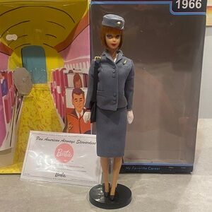 Barbie Classic Stewardess in Blue Uniform